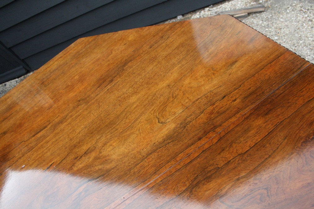 William IV eight seater Hexagonal shaped breakfast table in Rosewood View VII