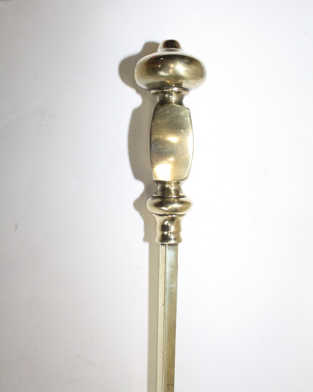 Set of three Victorian brass fire tools View IV