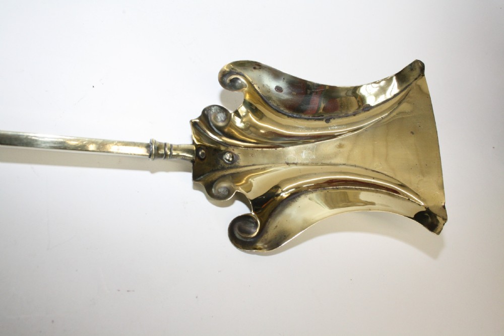 Set of three Victorian brass fire tools View V
