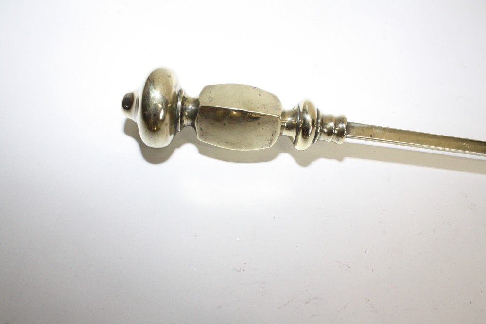 Set of three Victorian brass fire tools View VI