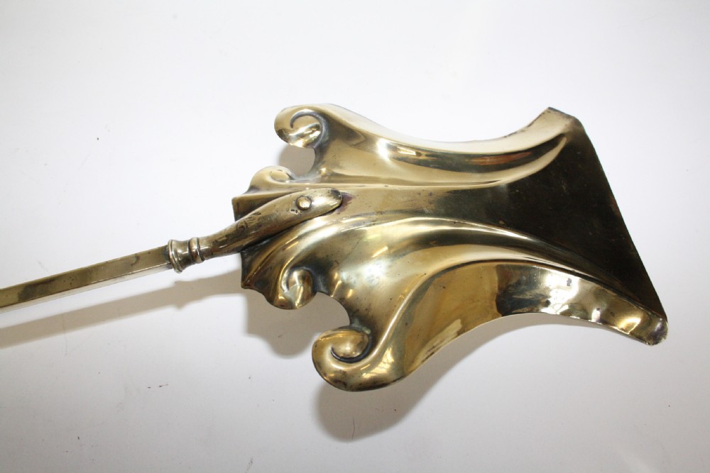 Set of three Victorian brass fire tools View VII