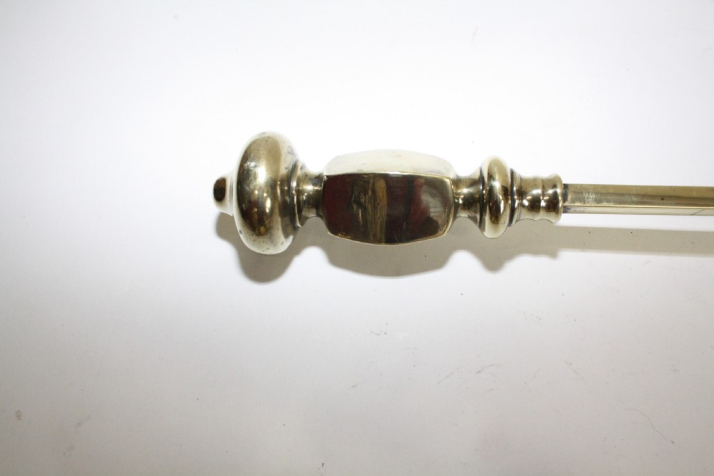 Set of three Victorian brass fire tools View IX