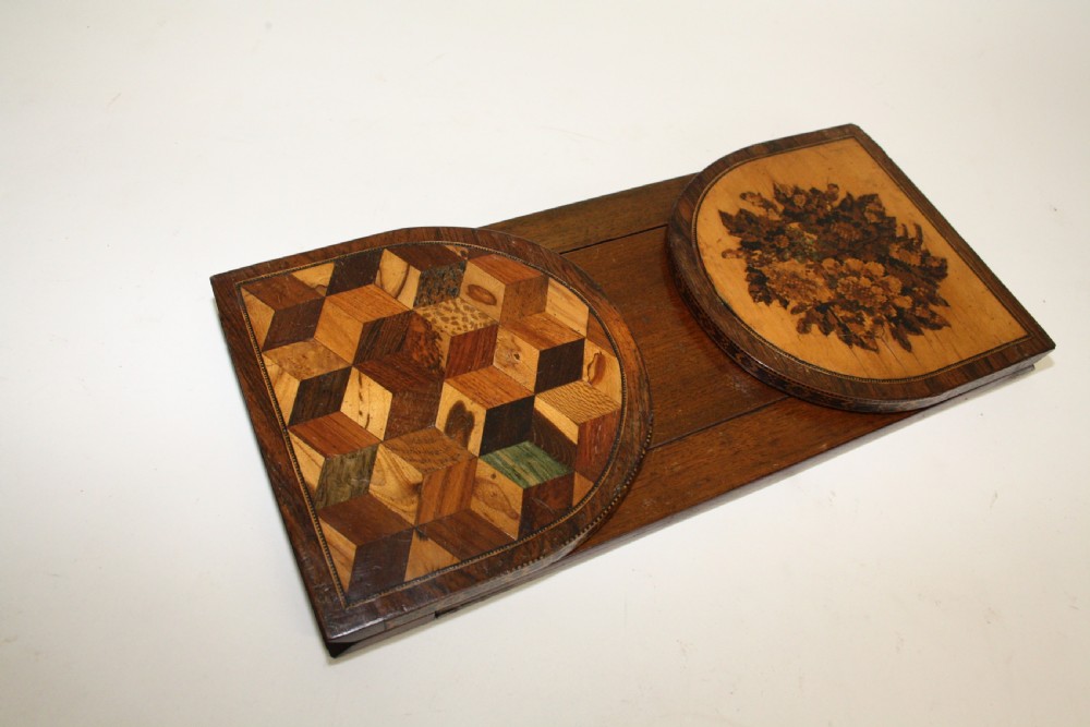 Mid 19th century parquetry adjustable book stand View X