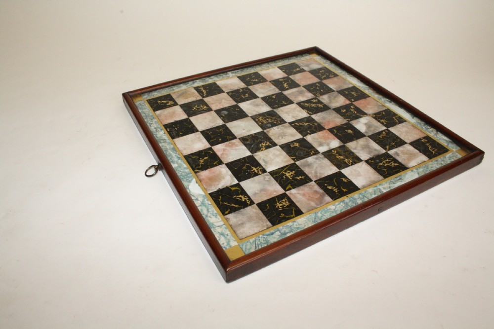 Late 19th century faux marble chess board