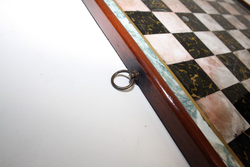 Late 19th century faux marble chess board View II