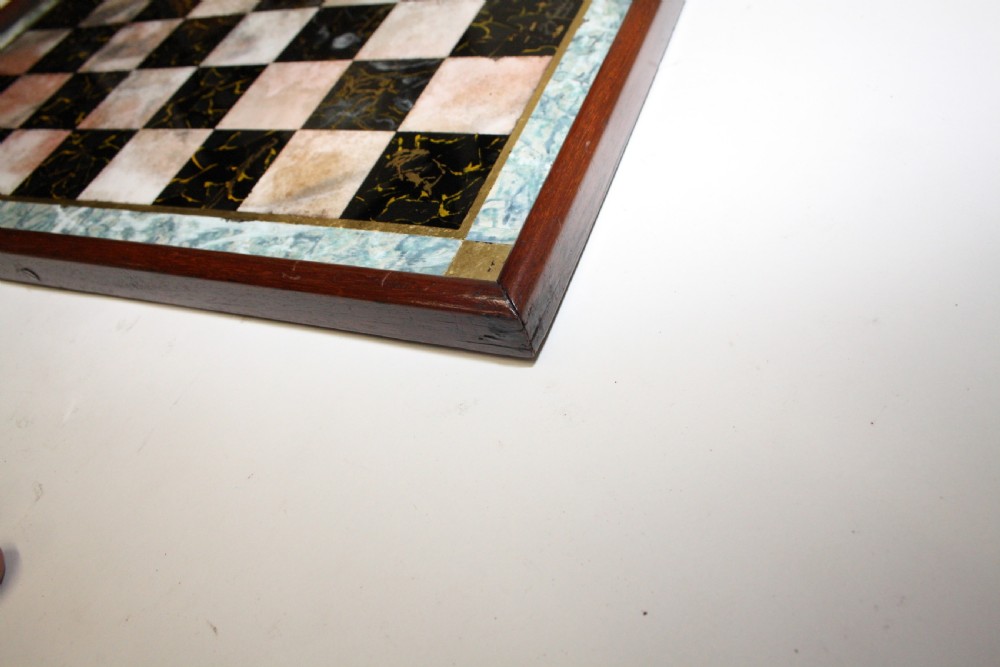 Late 19th century faux marble chess board View V