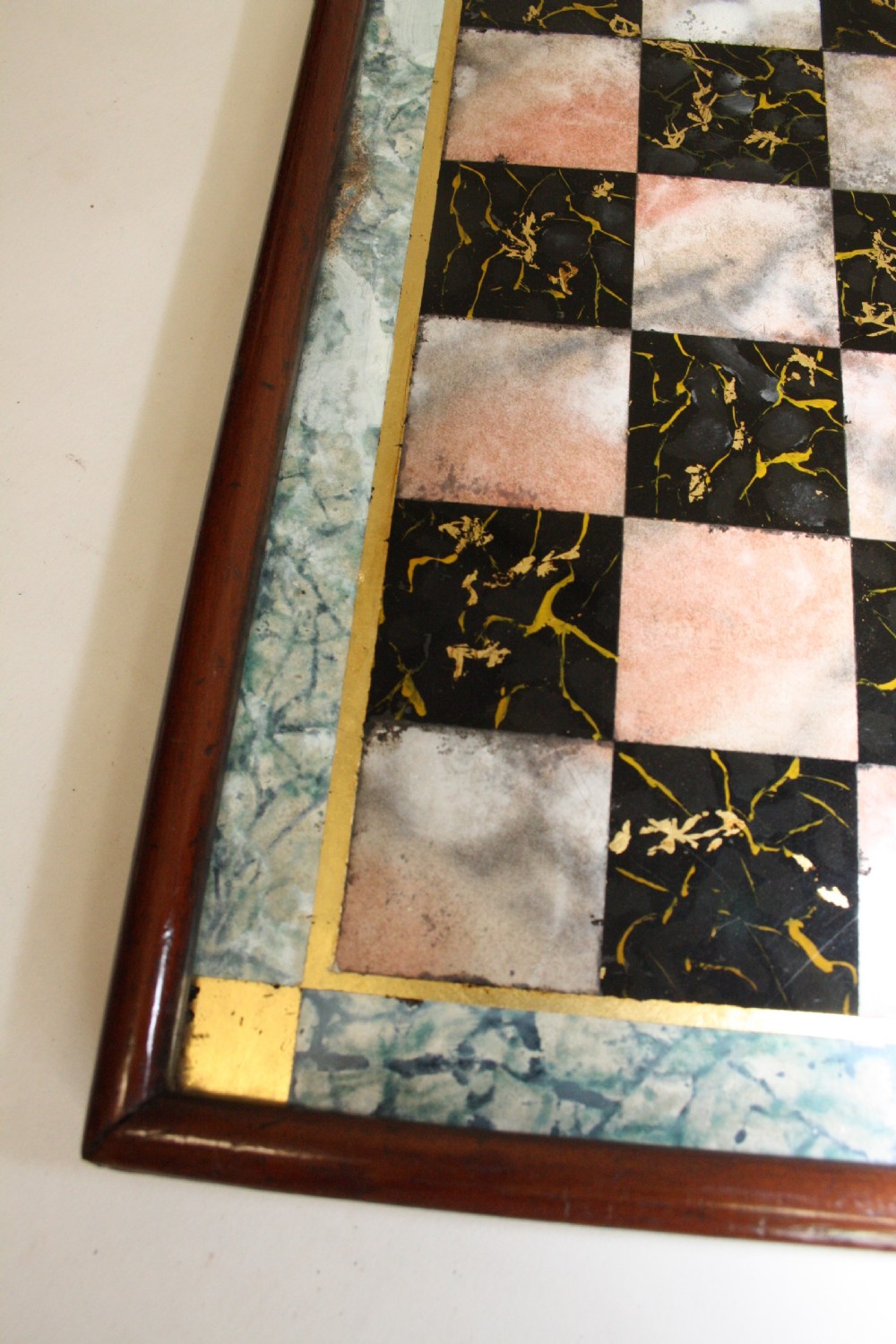 Late 19th century faux marble chess board View IX