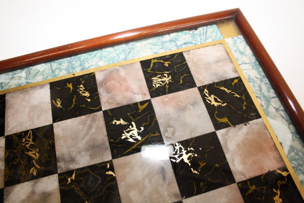 Late 19th century faux marble chess board View X