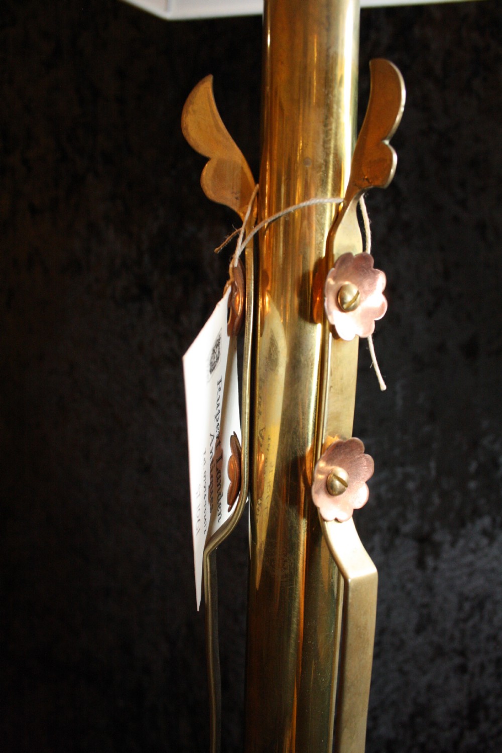 C1890 standard lamp in brass and copper View VIII