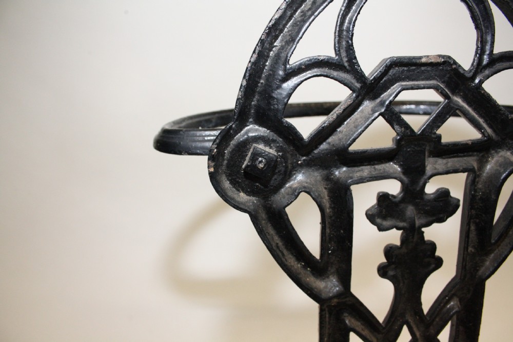Late 19th century cast iron stick stand View V