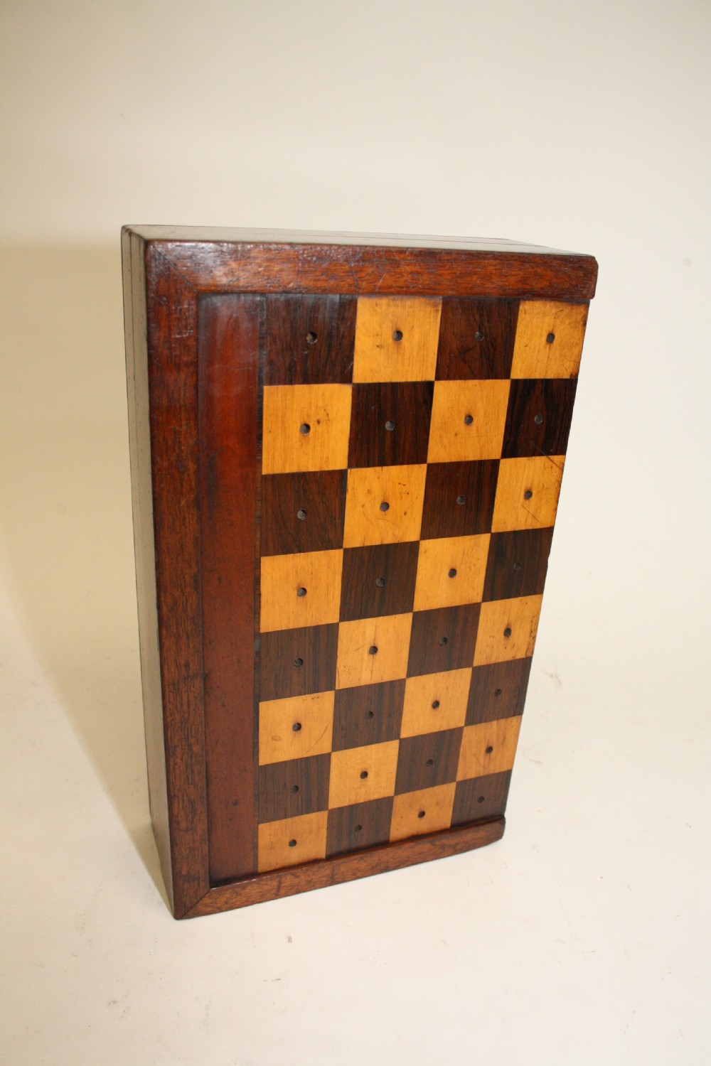 Late 19th century travel chess bored with chess set. View XII
