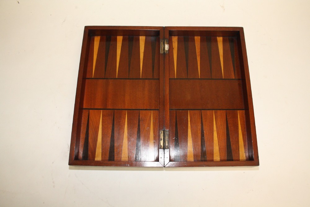 Late 19th century travel chess bored with chess set. View XIII