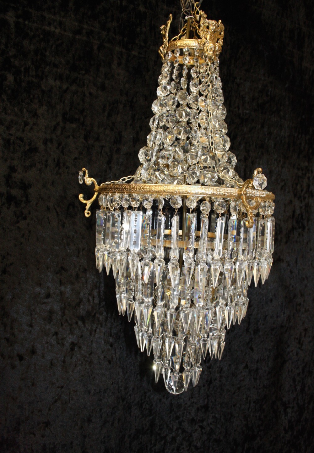 Pair of early 20th century spike chandeliers View II