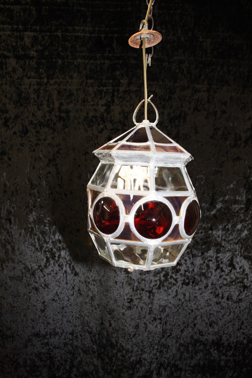 Edwardian leaded  porch light View IX