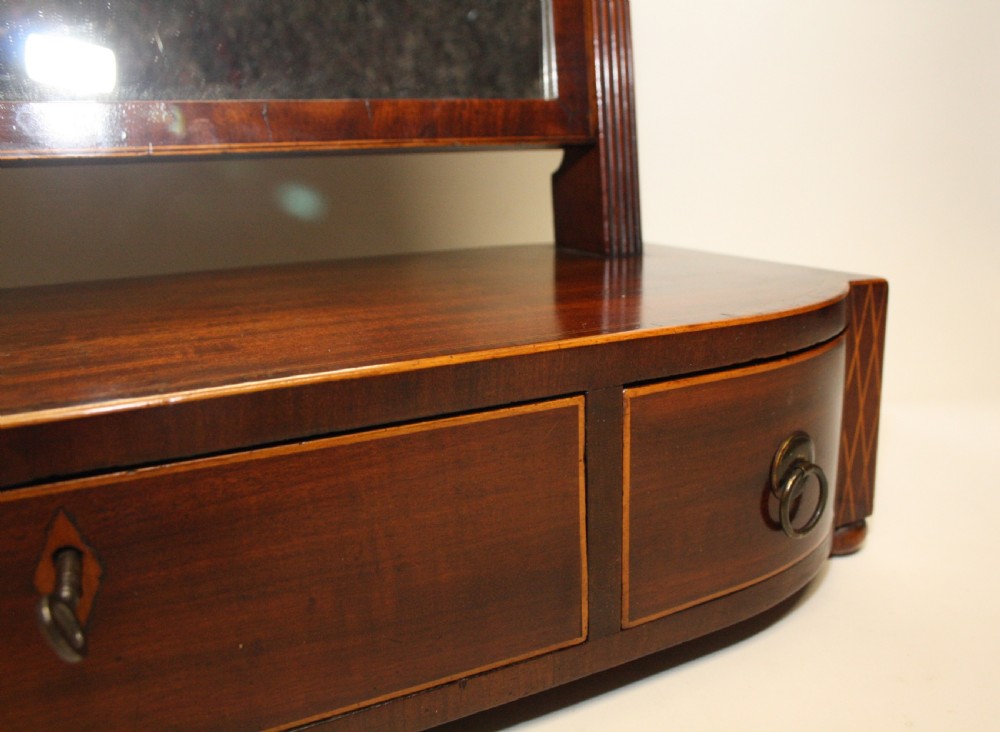 Shaped front mahogany dressing mirror C1830 View III