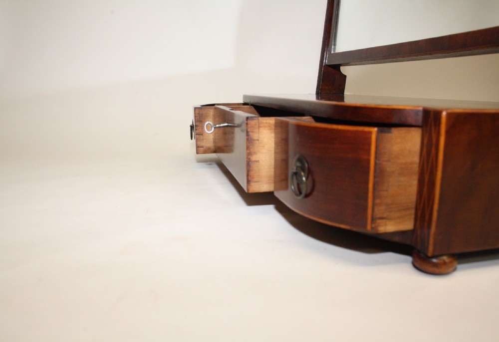 Shaped front mahogany dressing mirror C1830 View VIII