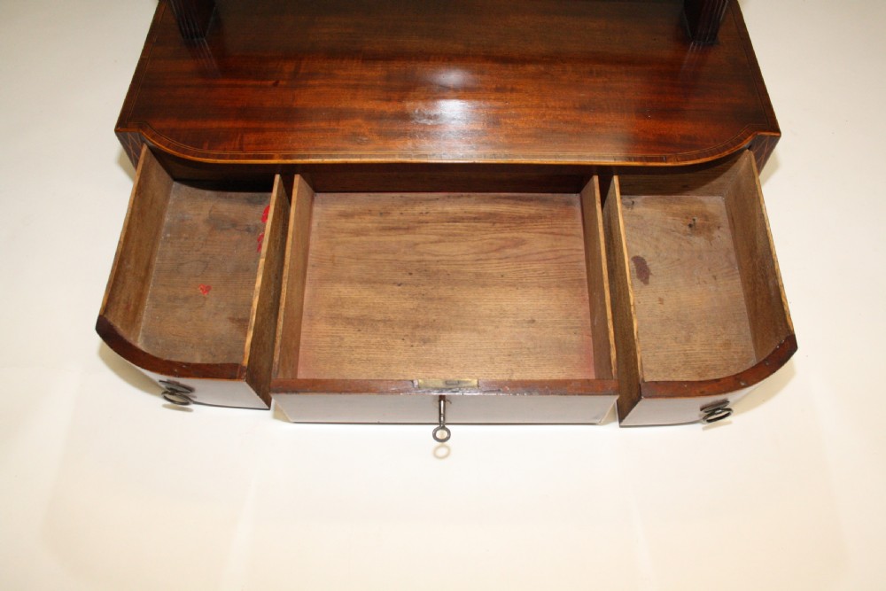 Shaped front mahogany dressing mirror C1830 View IX