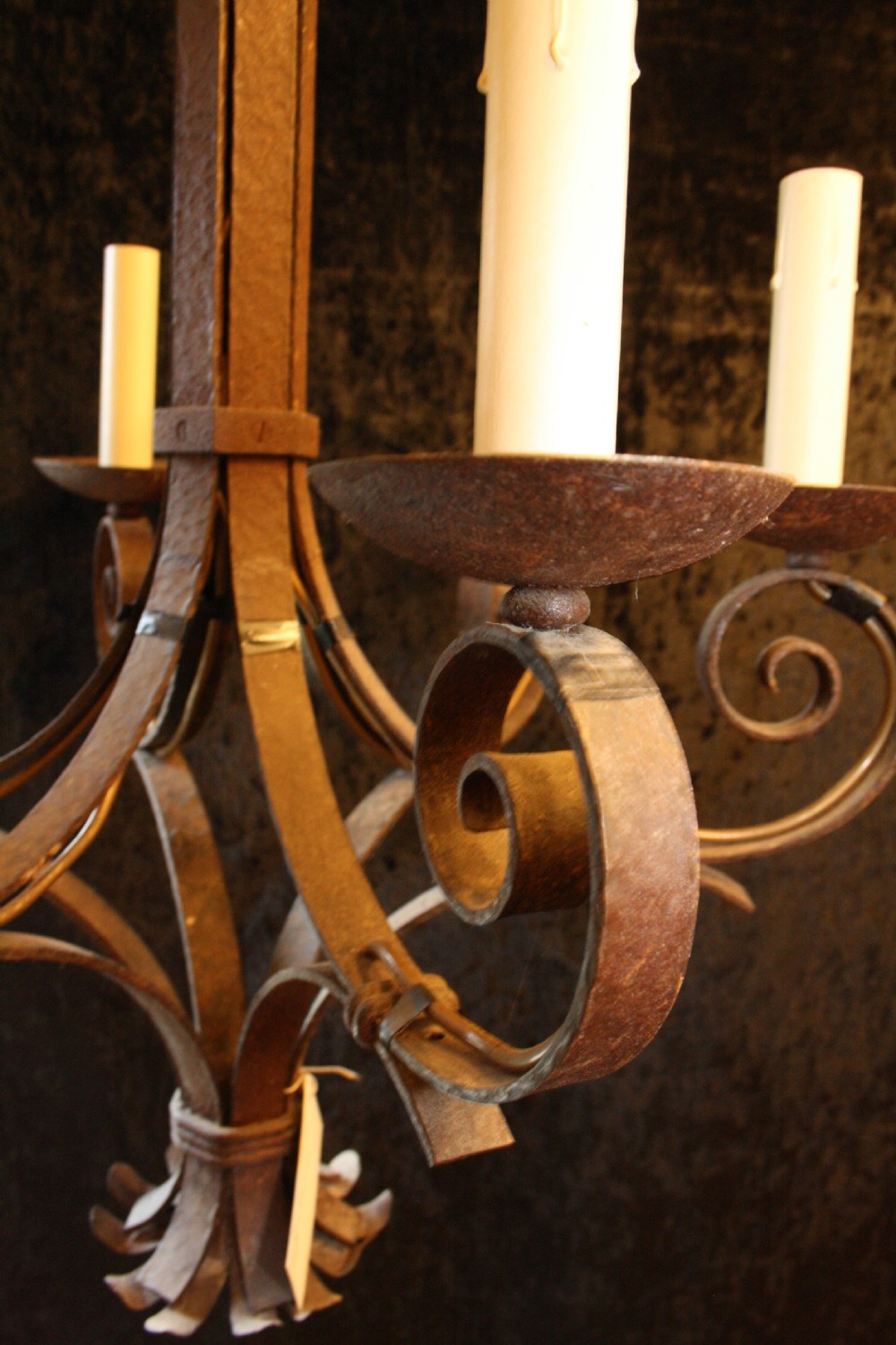 Rustic steel handmade chandelier View II