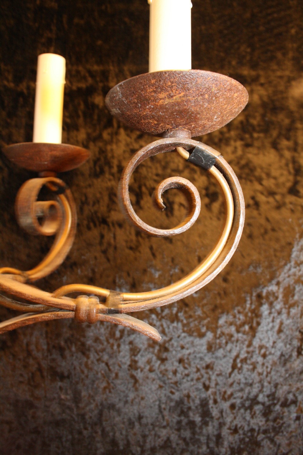 Rustic steel handmade chandelier View IV