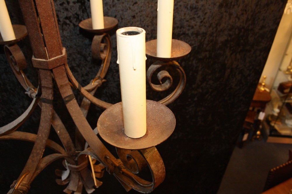 Rustic steel handmade chandelier View VI