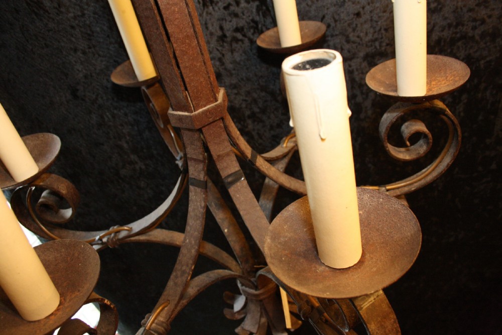 Rustic steel handmade chandelier View VII