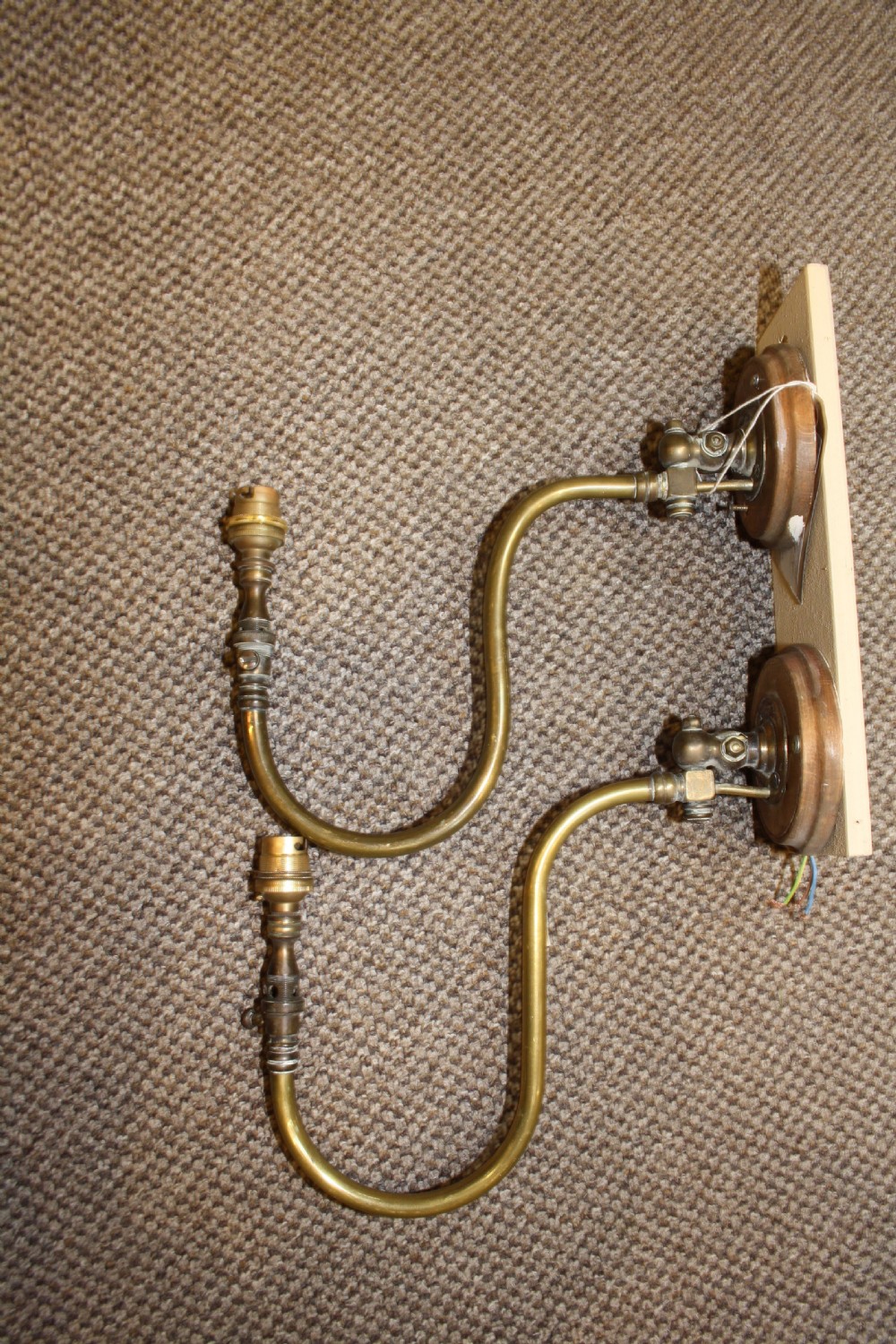 Pair of 19th century gas wall lights converted to electric View III