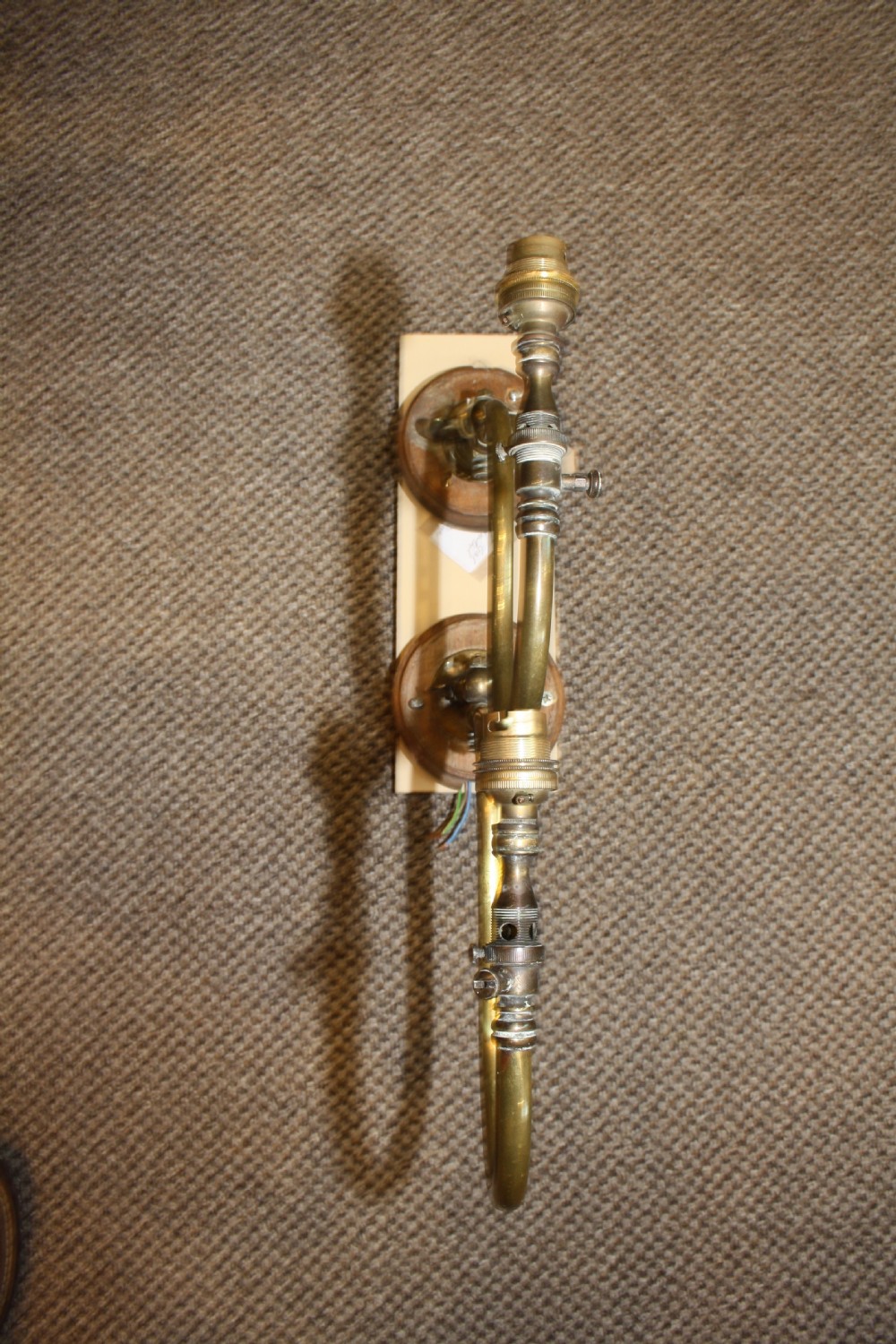 Pair of 19th century gas wall lights converted to electric View IV