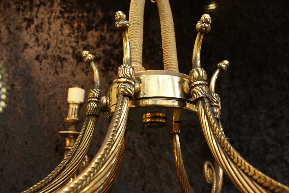 Brass Rope twist chandelier View V