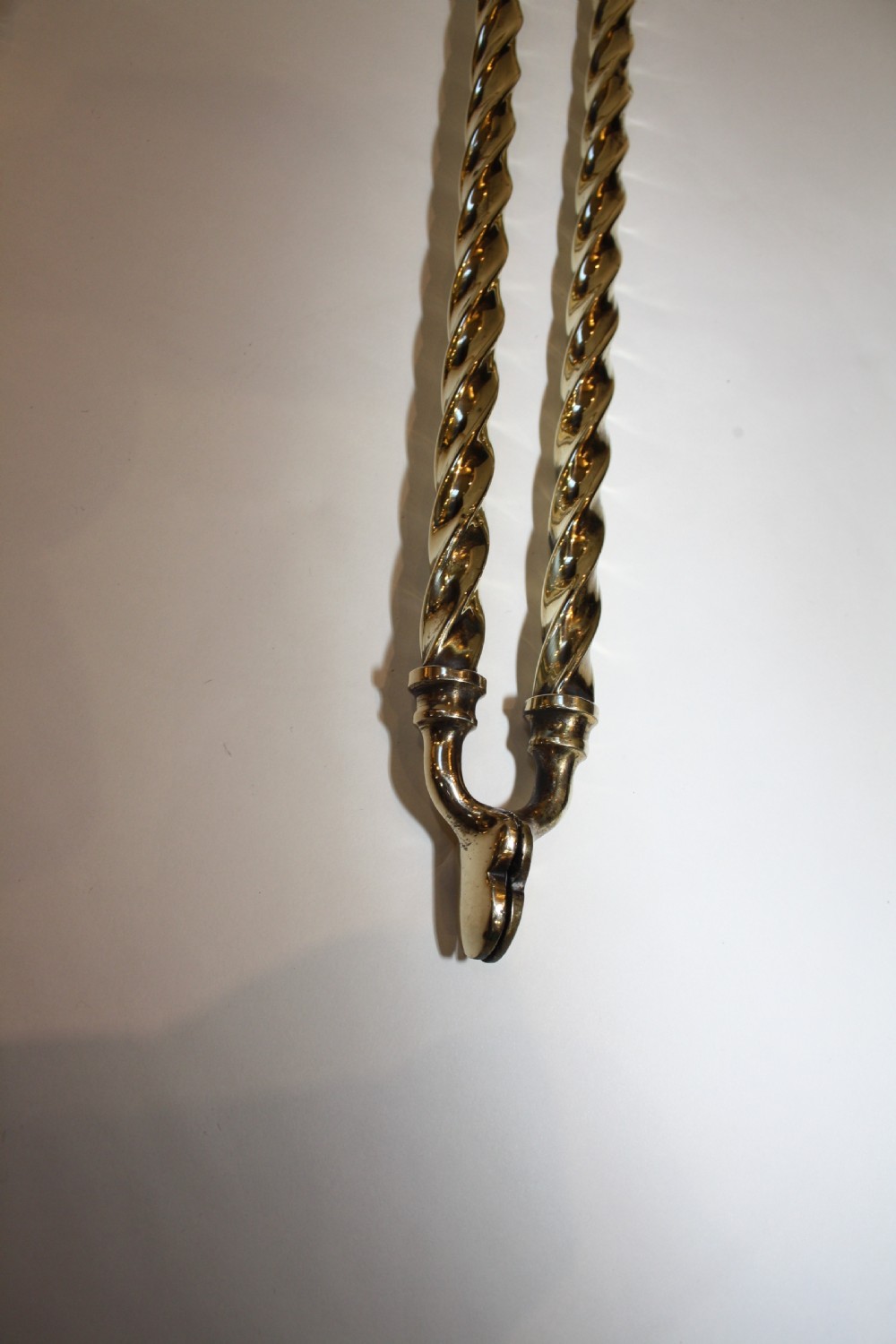 Late 19th century set of fire tools in brass View III