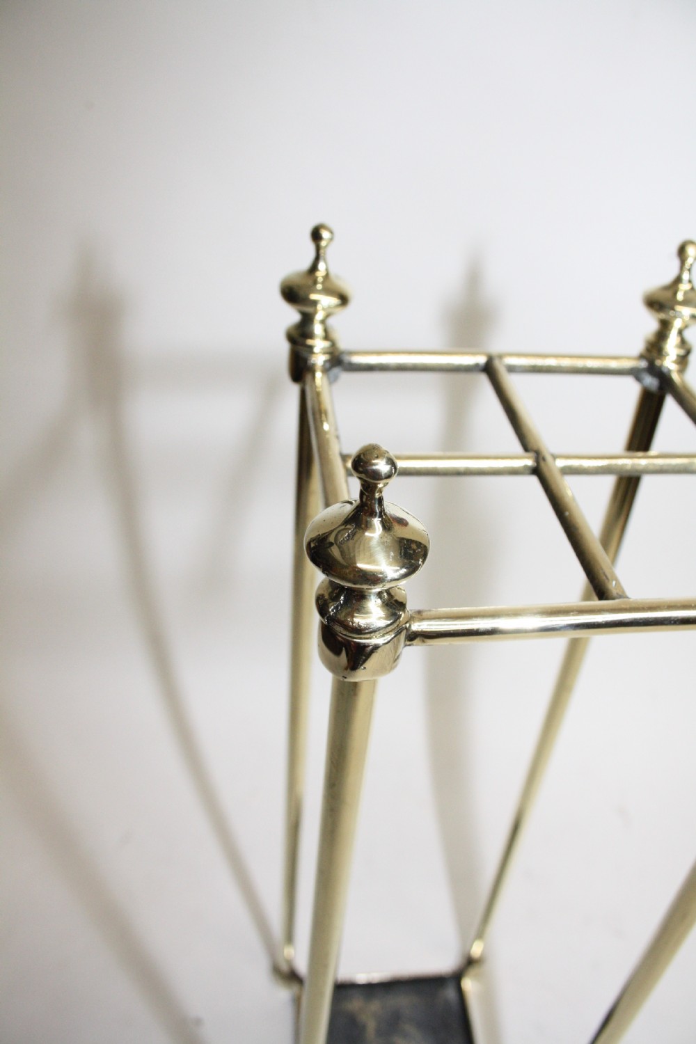 Early 20th century stick stand in brass. View II
