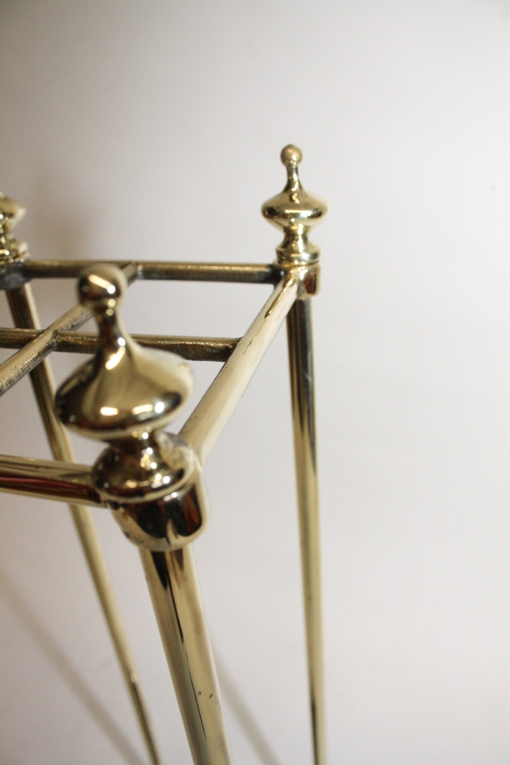 Early 20th century stick stand in brass. View III