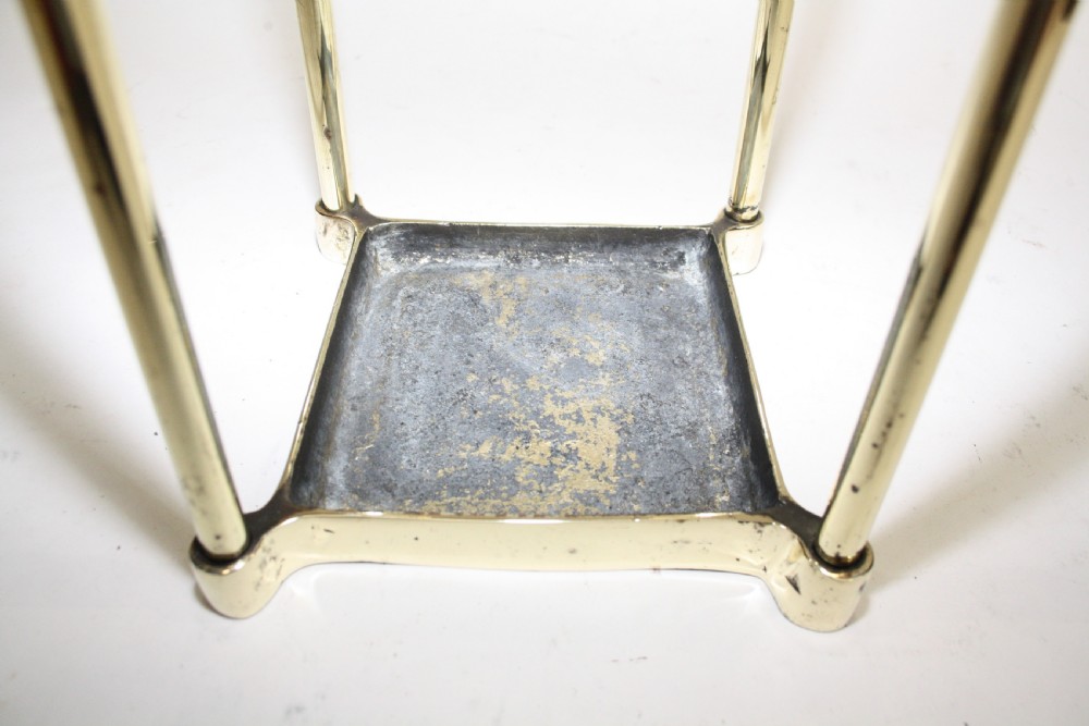 Early 20th century stick stand in brass. View IV