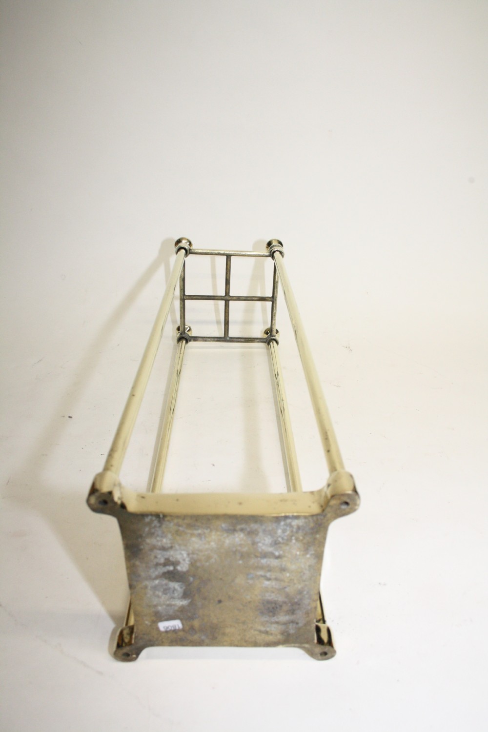 Early 20th century stick stand in brass. View V