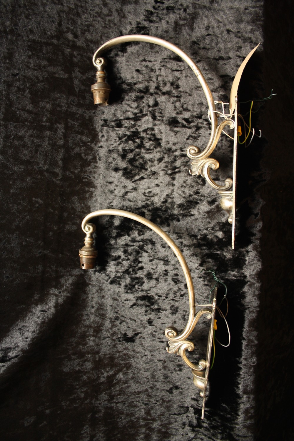 Pair of early 20th century silvered wall lights View III
