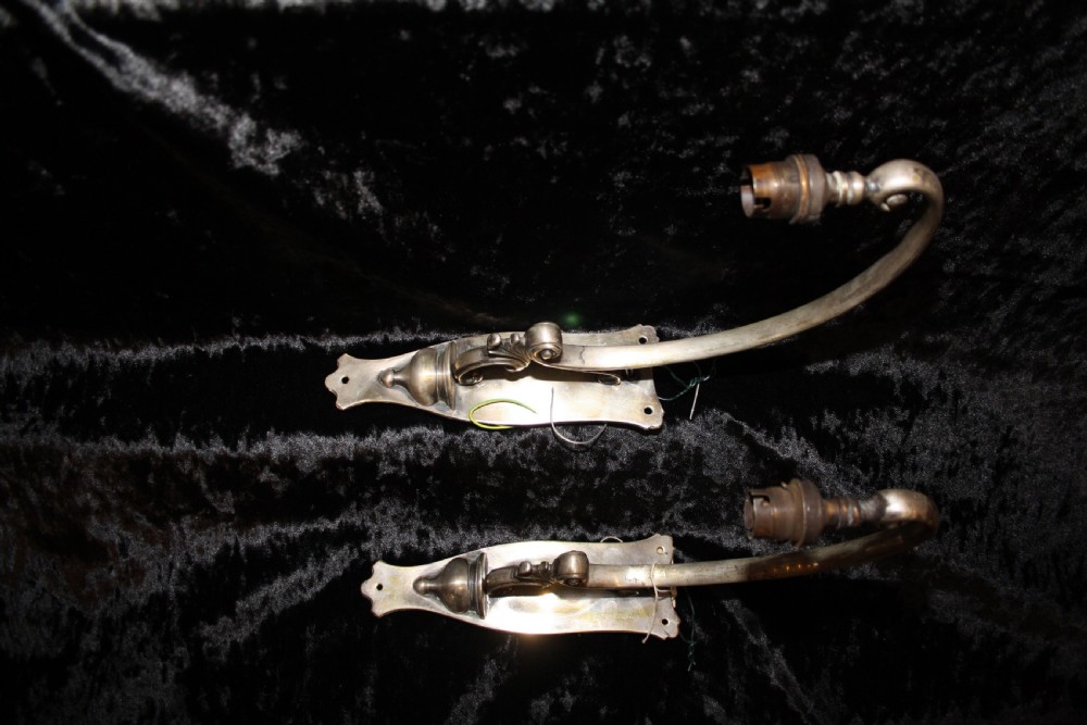 Pair of early 20th century silvered wall lights View IV