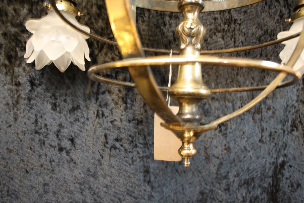 Early 20th century Brass engraved chandelier View IV