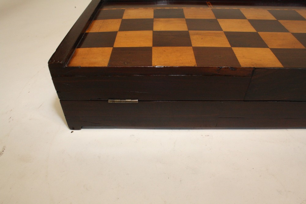 19th century folding chess board in Rosewood View XI