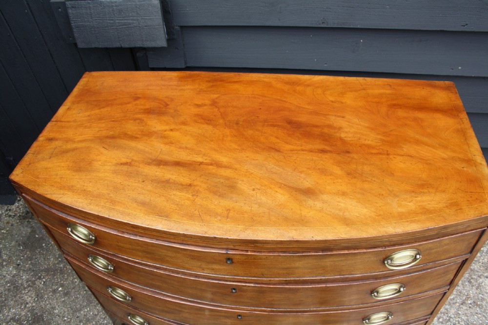 Regency bow front chest of drawers View II