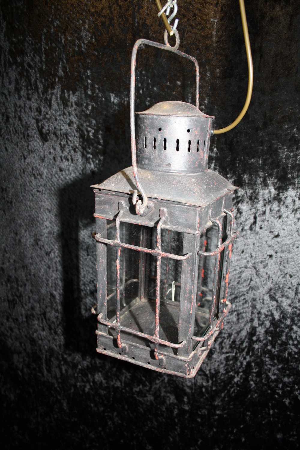 Late 19th-century lantern converted to electric 