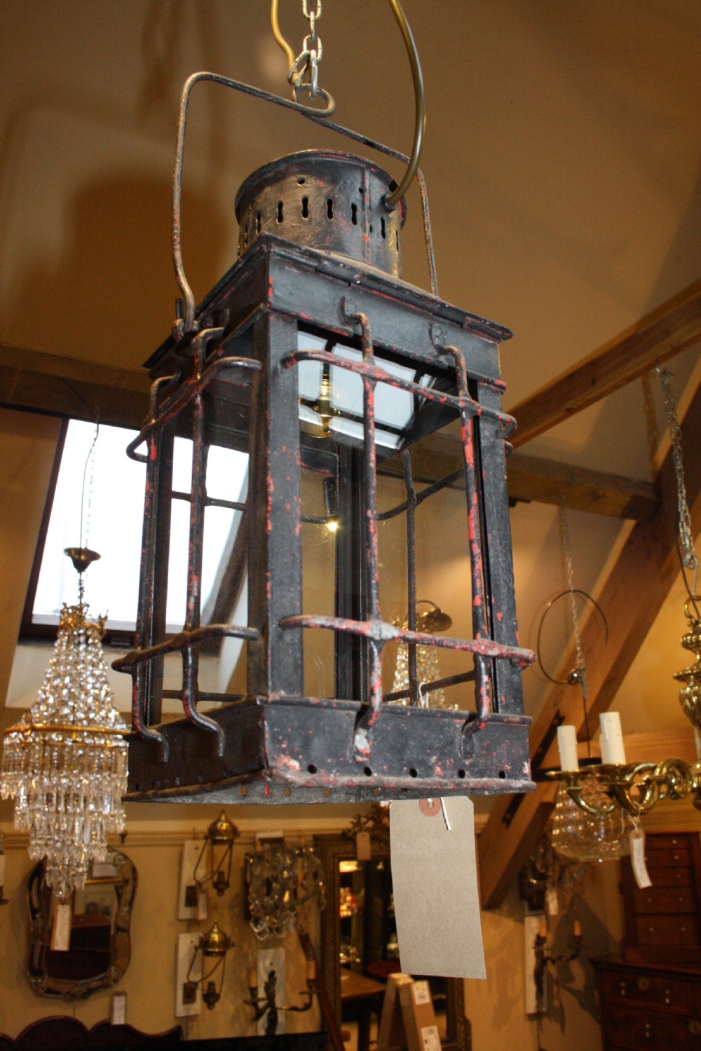 Late 19th-century lantern converted to electric  View III