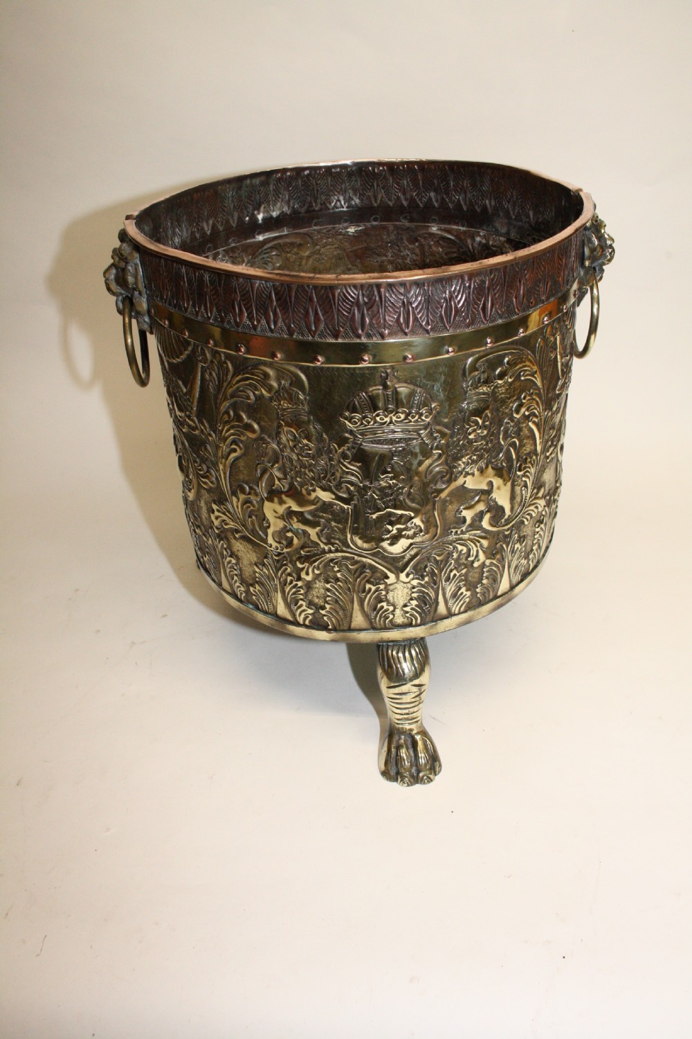 Brass and Copper log bin