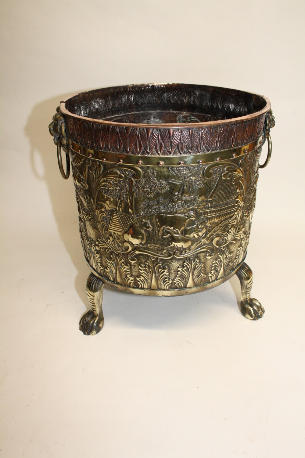 Brass and Copper log bin View IV