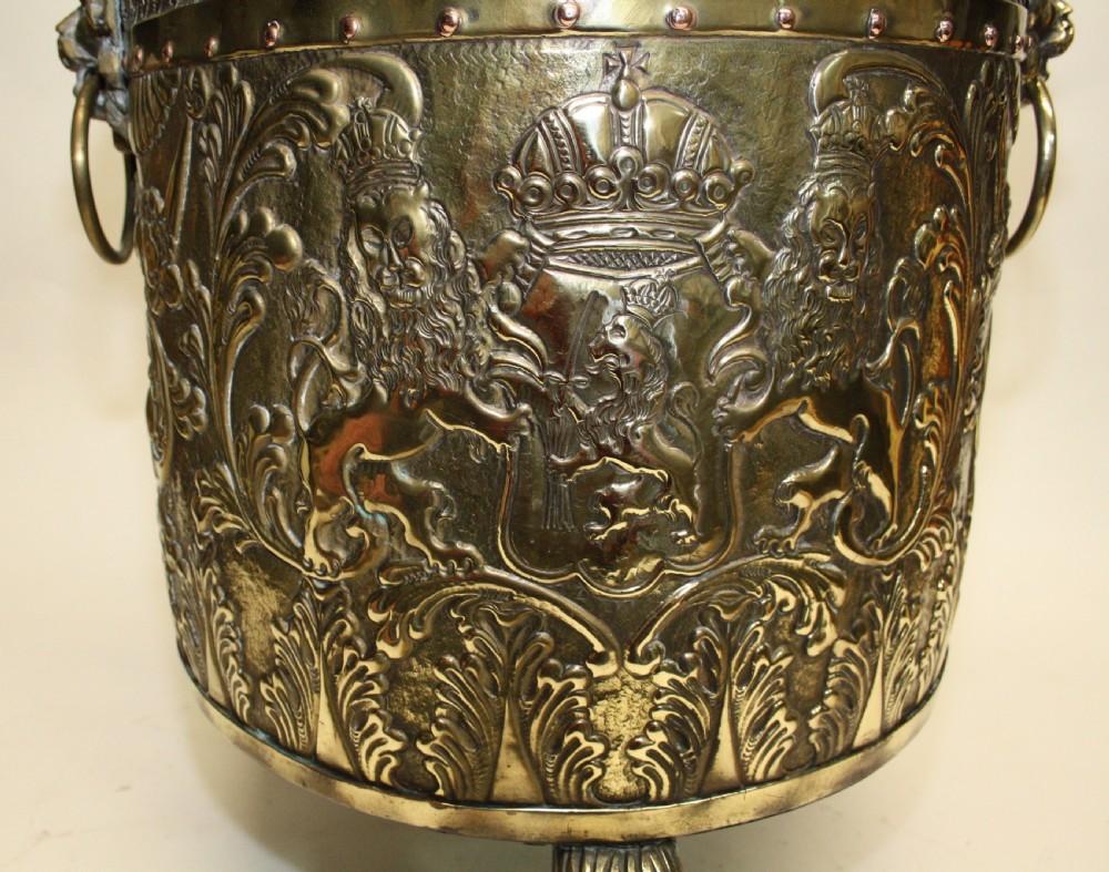 Brass and Copper log bin View VII