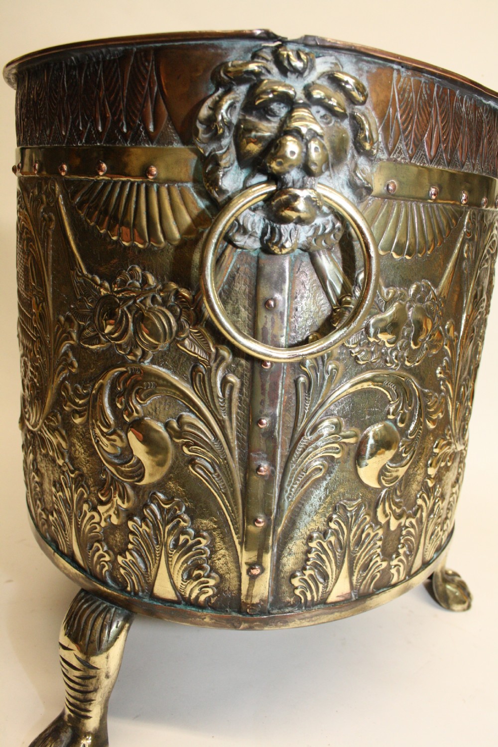 Brass and Copper log bin View IX