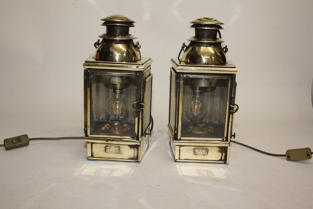C1890 Pair of super quality ship lanterns
