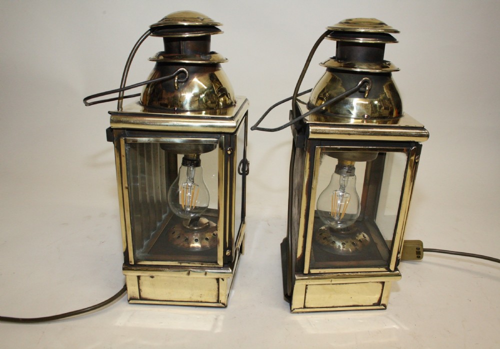 C1890 Pair of super quality ship lanterns View III