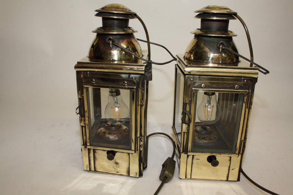 C1890 Pair of super quality ship lanterns View V