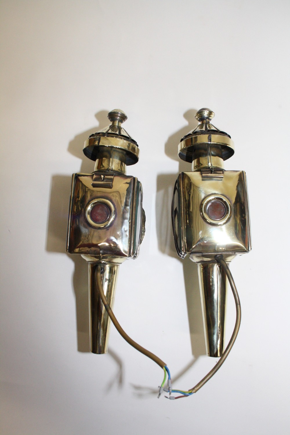 Pair Early 20th century carriage lights View III