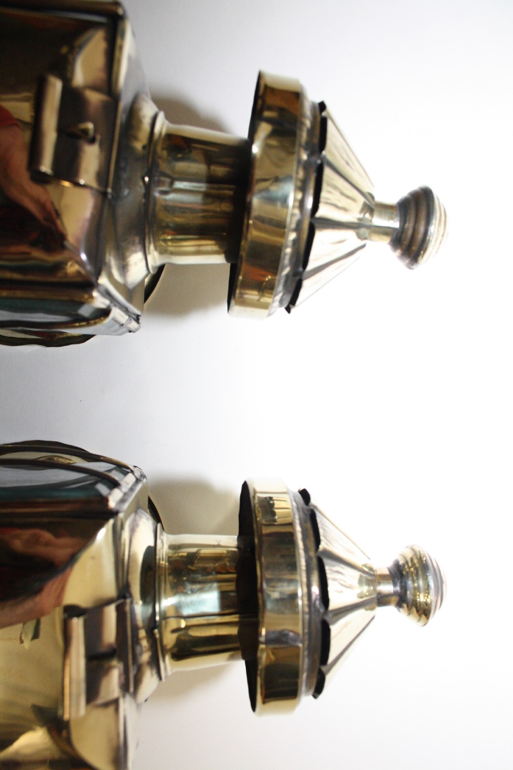 Pair Early 20th century carriage lights View IV