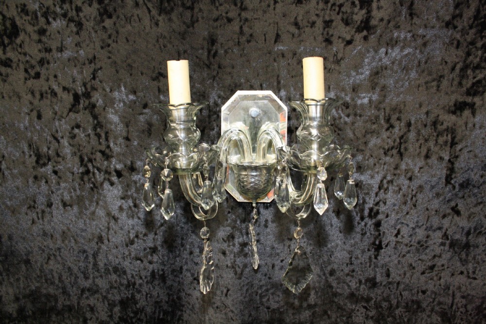 Early 20th century crystal wall bracket View IV